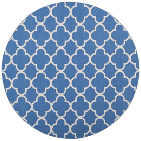 Safavieh Montauk Hand Woven Round Area RugBlue & Ivory 6 x 6 ft. MTK725C-6R